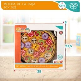 Woomax|Jogo de madeira Woomax Pizza 27 Peças (6 Unidades)