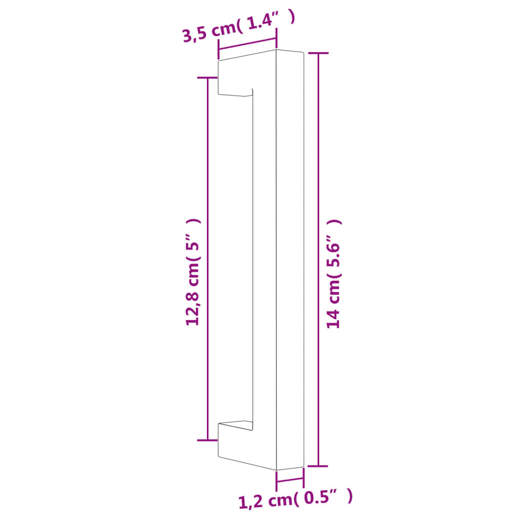 vidaXL Puxadores para móveis 20 pcs 128 mm aço inoxidável bronze