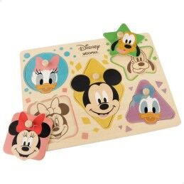Disney|Puzzle Infantil de Madeira Disney + 2 Anos 5 Peças (12 Unidades)