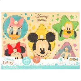 Disney|Puzzle Infantil de Madeira Disney + 2 Anos 5 Peças (12 Unidades)