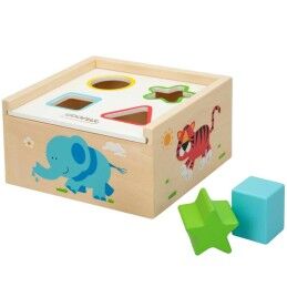 Woomax|Puzzle Infantil de Madeira Woomax Formas 13,5 x 7,5 x 13 cm (6 Unidades)