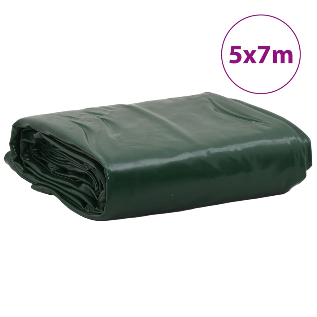 vidaXL Lona 5x7 m 650 g/m² verde