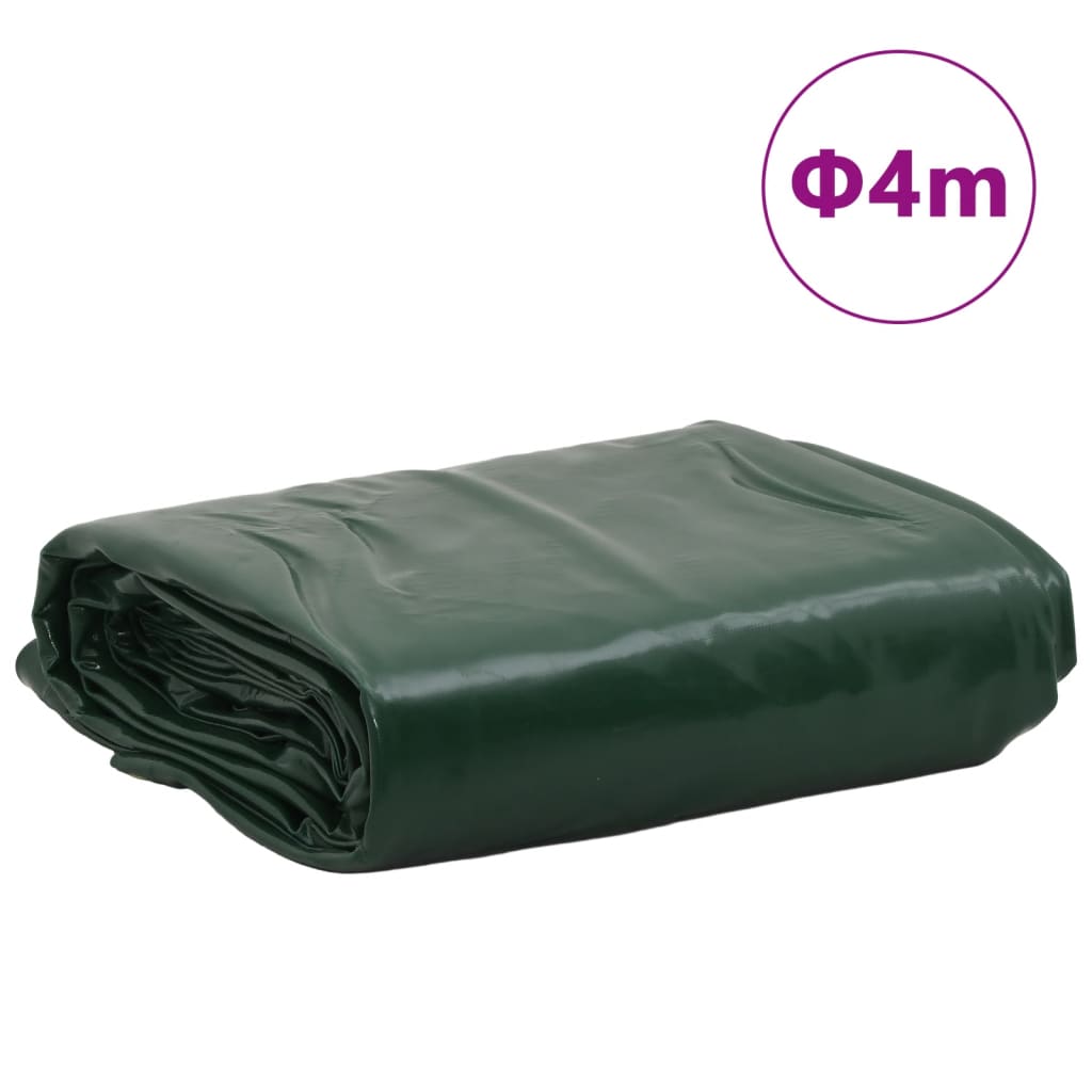 vidaXL Lona Ø 4 m 650 g/m² verde