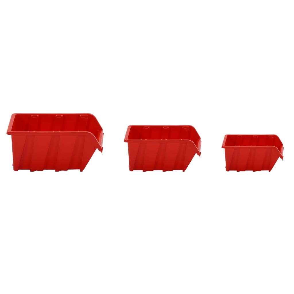 vidaXL 35pcs conjunto prateleiras de oficina 77x39cm PP vermelho/preto