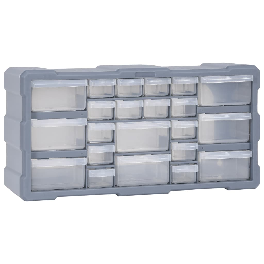 vidaXL Caixa organizadora com 22 gavetas 49x16x25,5 cm