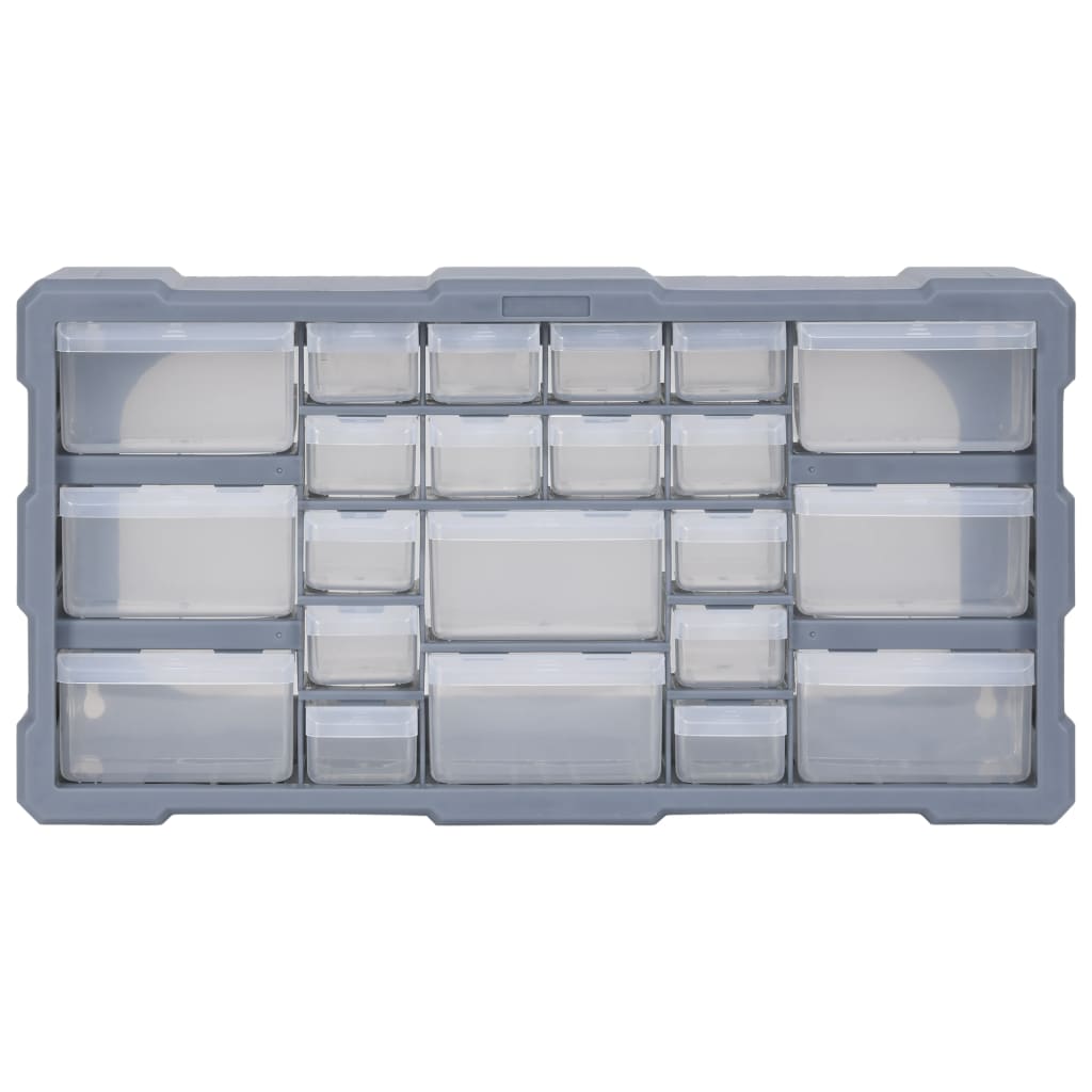 vidaXL Caixa organizadora com 22 gavetas 49x16x25,5 cm