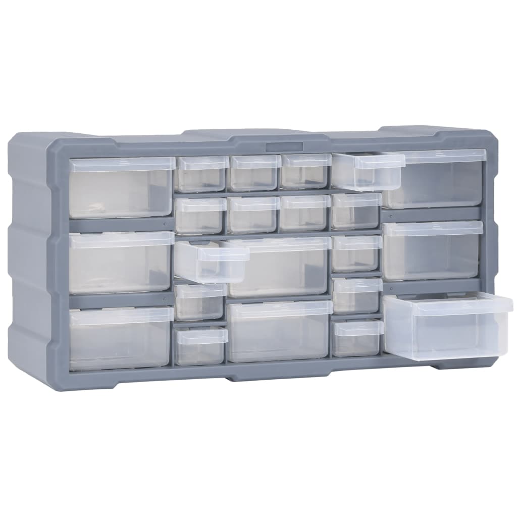 vidaXL Caixa organizadora com 22 gavetas 49x16x25,5 cm