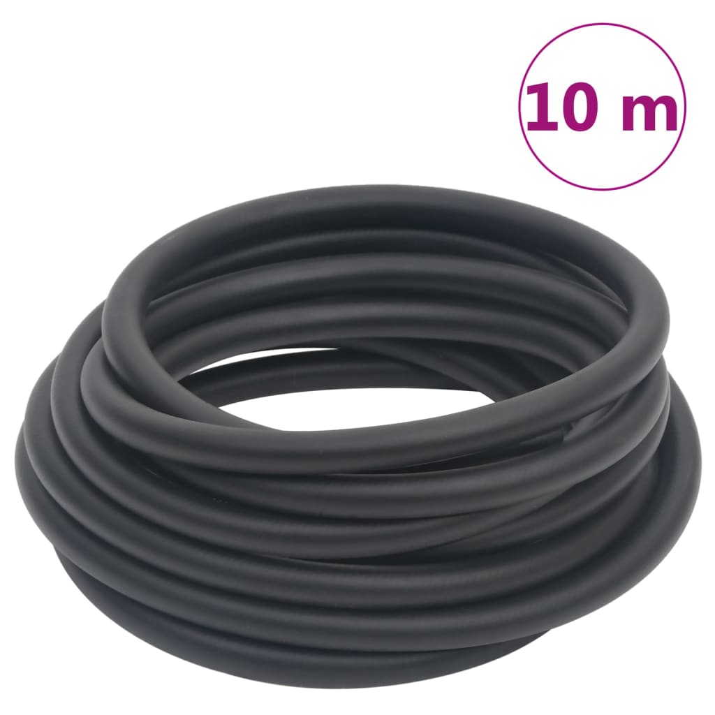 vidaXL Mangueira de ar híbrida 0,6" 10 m borracha e PVC preto