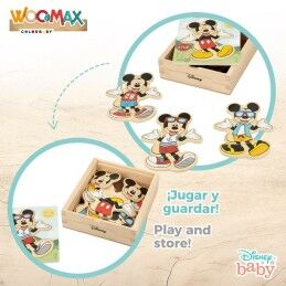 Disney|Puzzle Infantil de Madeira Disney + 2 Anos (12 Unidades)