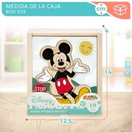 Disney|Puzzle Infantil de Madeira Disney + 2 Anos (12 Unidades)
