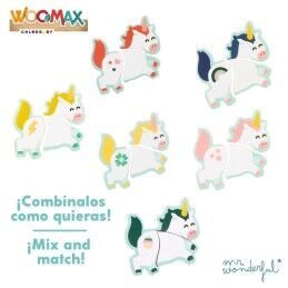 Mr. Wonderful|Puzzle Infantil de Madeira Mr. Wonderful Unicórnio + 3 anos 3 Peças (12 Unidades)