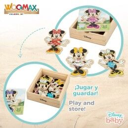 Disney|Puzzle Infantil de Madeira Disney + 2 Anos 19 Peças (12 Unidades)