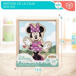 Disney|Puzzle Infantil de Madeira Disney + 2 Anos 19 Peças (12 Unidades)