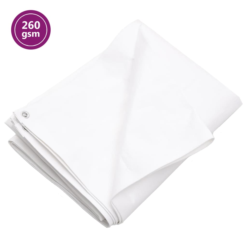 vidaXL Lona 260 g/m² 8x12 m PEAD branco