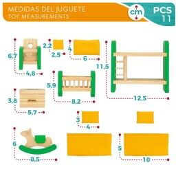 Woomax|Quarto casa de bonecas Woomax (6 Unidades)