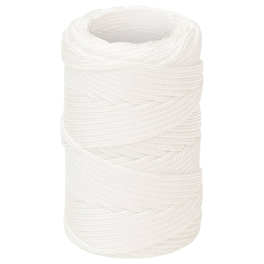 vidaXL Corda de barco 2 mm 500 m polipropileno branco completo