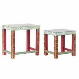 DKD Home Decor|Mesa de apoio DKD Home Decor 49 x 49 x 72 cm Cristal Preto Dourado Metal