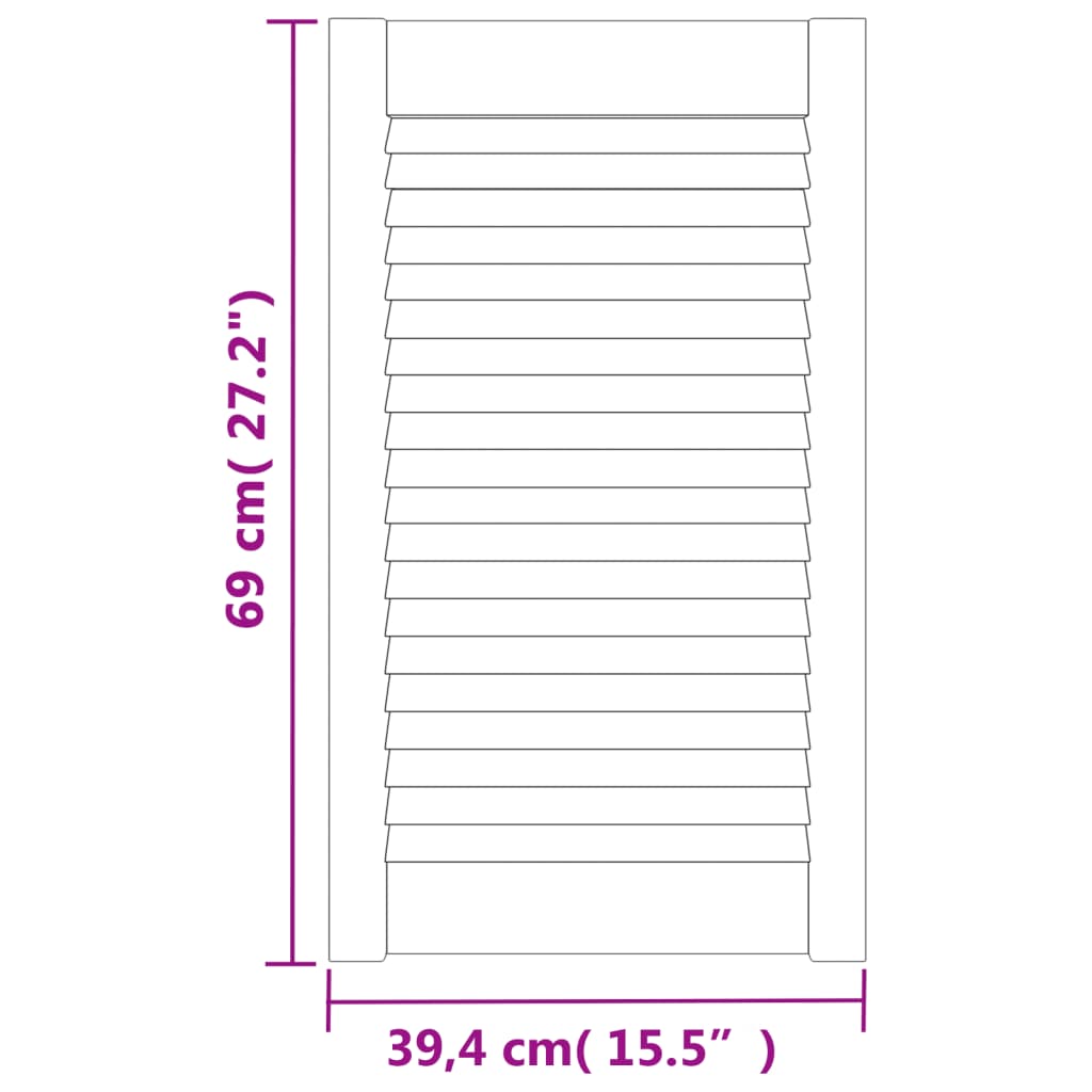 vidaXL Porta de armário com design de persiana pinho maciço