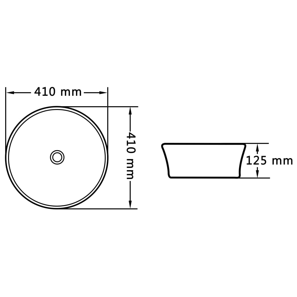 vidaXL Lavatório 41x12,5 cm cerâmica branco