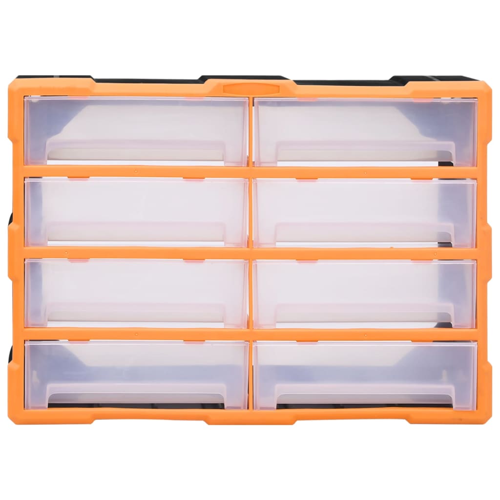 vidaXL Caixa organizadora com 8 gavetas grandes 52x16x37 cm