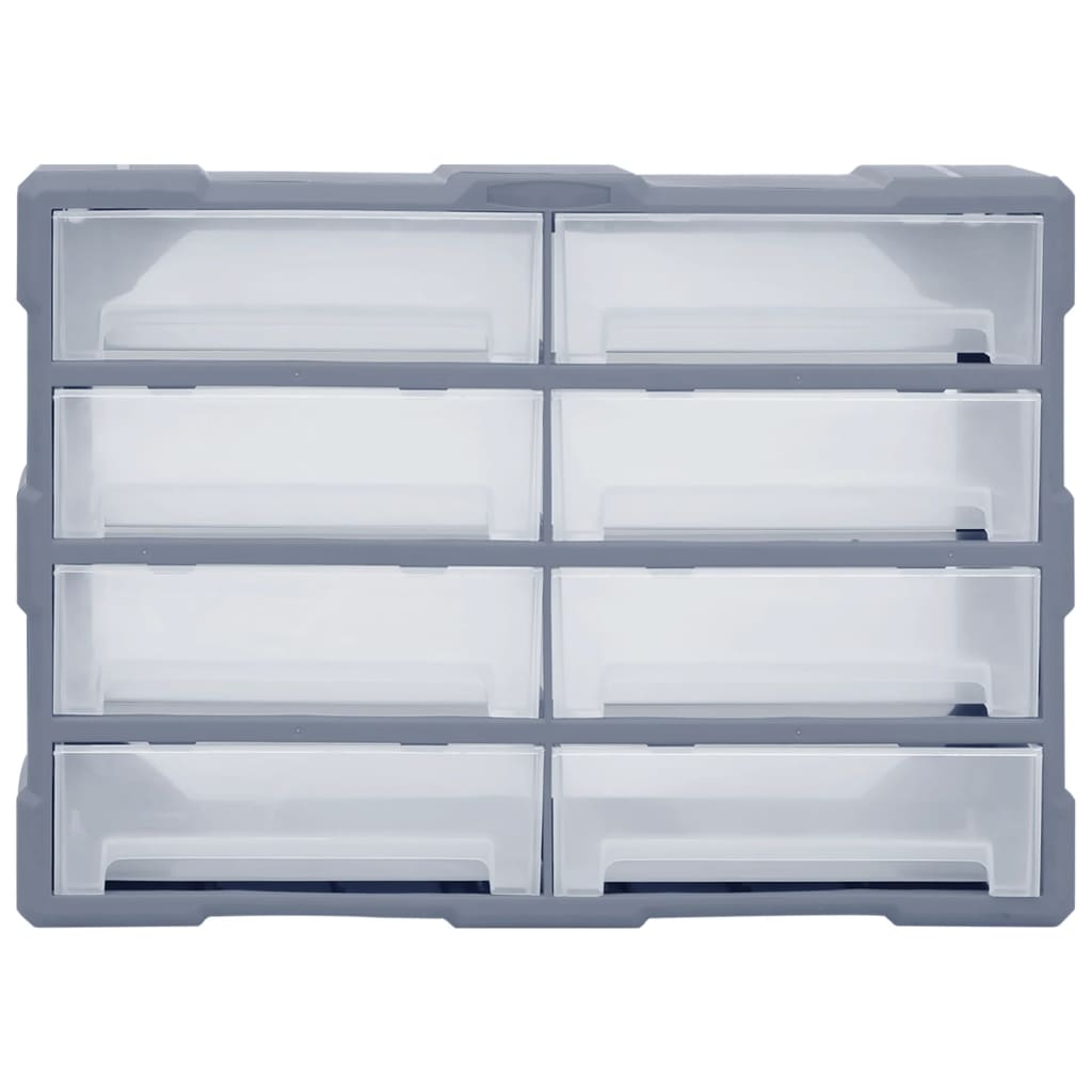 vidaXL Caixa organizadora com 8 gavetas grandes 52x16x37 cm