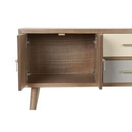 DKD Home Decor|Móvel de TV DKD Home Decor Cinzento Creme Metal Madeira de paulónia (90 x 34 x 66.5 cm)
