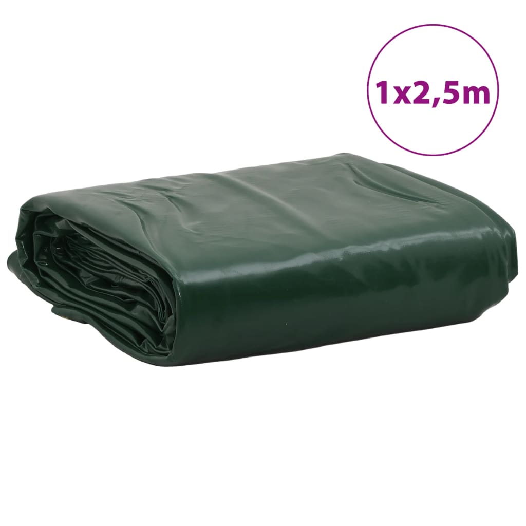 vidaXL Lona 1x2,5 m 650 g/m² verde