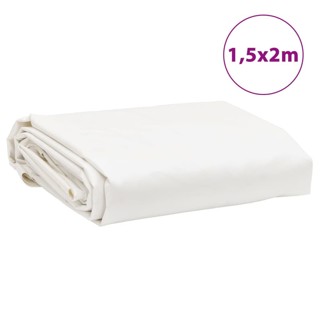 vidaXL Lona 1,5x2 m 650 g/m² branco