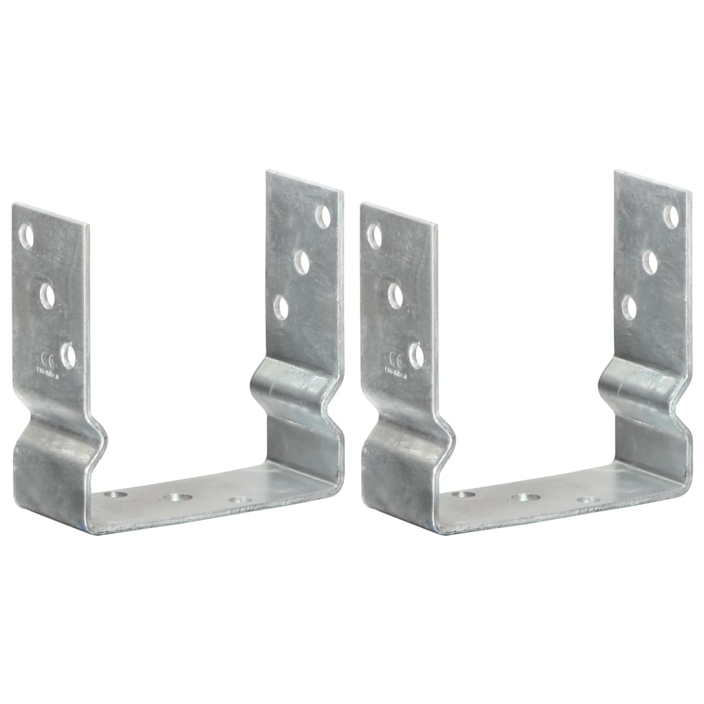 vidaXL Âncoras de vedação 2 pcs 14x6x15 cm aço galvanizado prateado