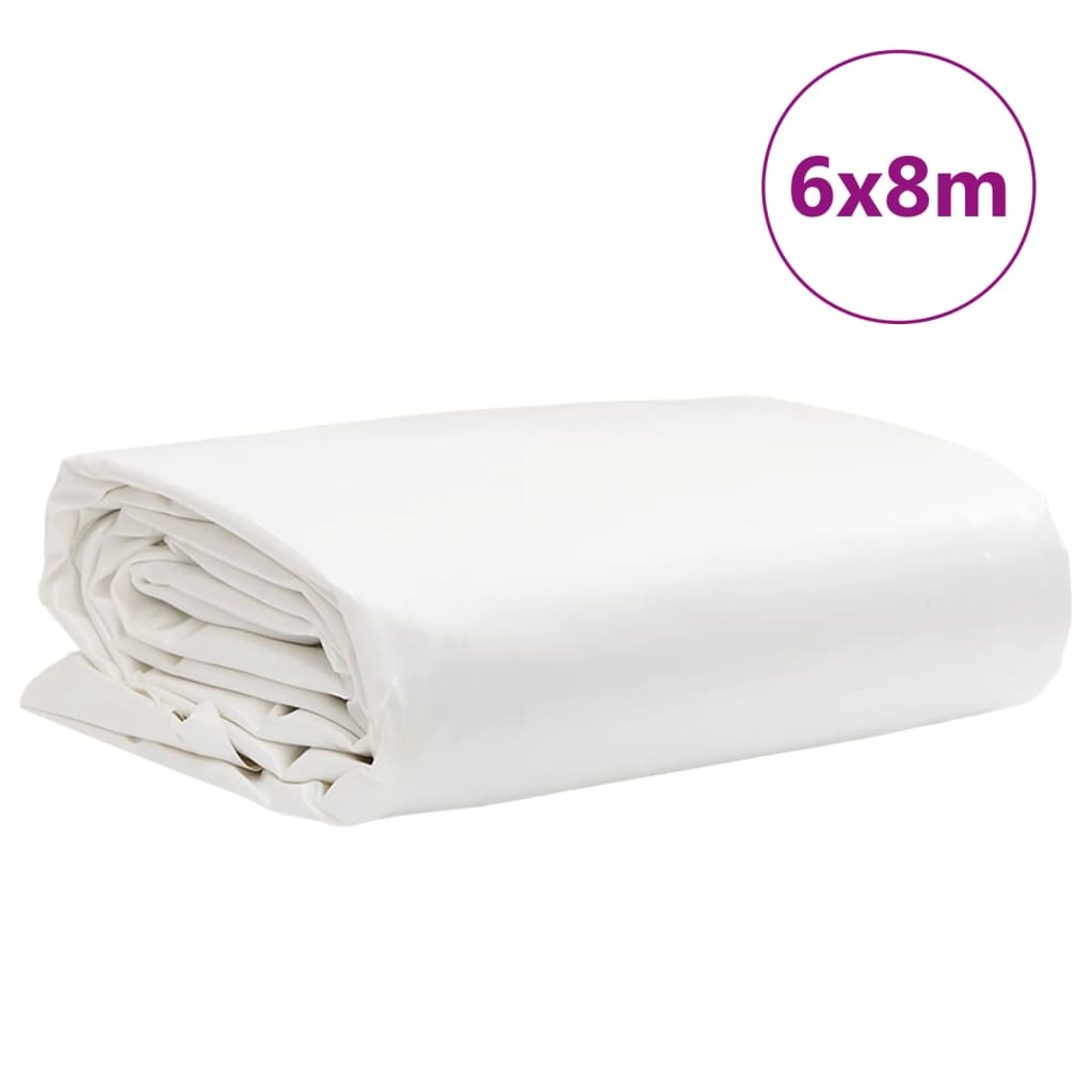 vidaXL Lona 6x8 m 650 g/m² branco