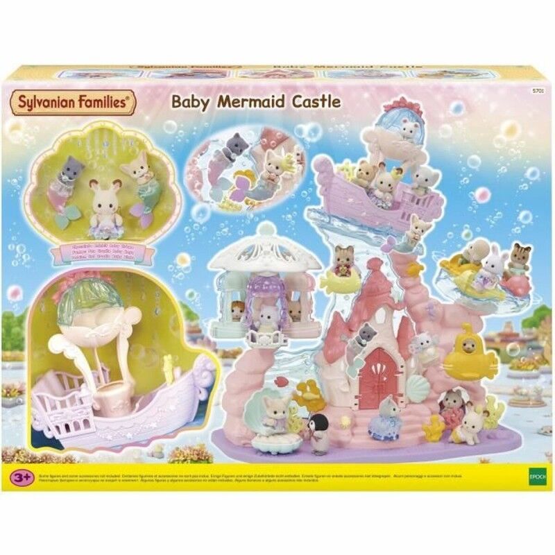 Sylvanian Families|Conjunto de brinquedos Sylvanian Families Babie Mermaid Castle Plástico