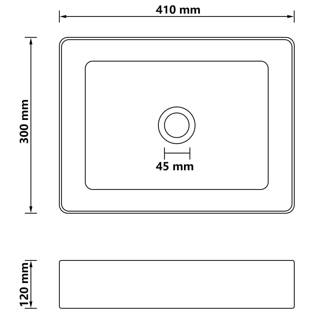 vidaXL Lavatório luxuoso 41x30x12 cm cerâmica rosa mate