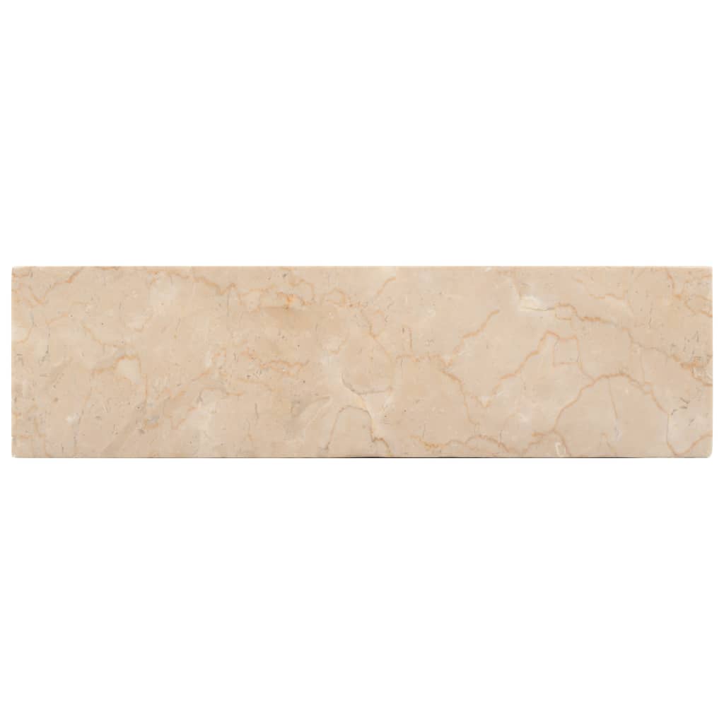 vidaXL Lavatório 45x30x12 cm mármore creme brilhante