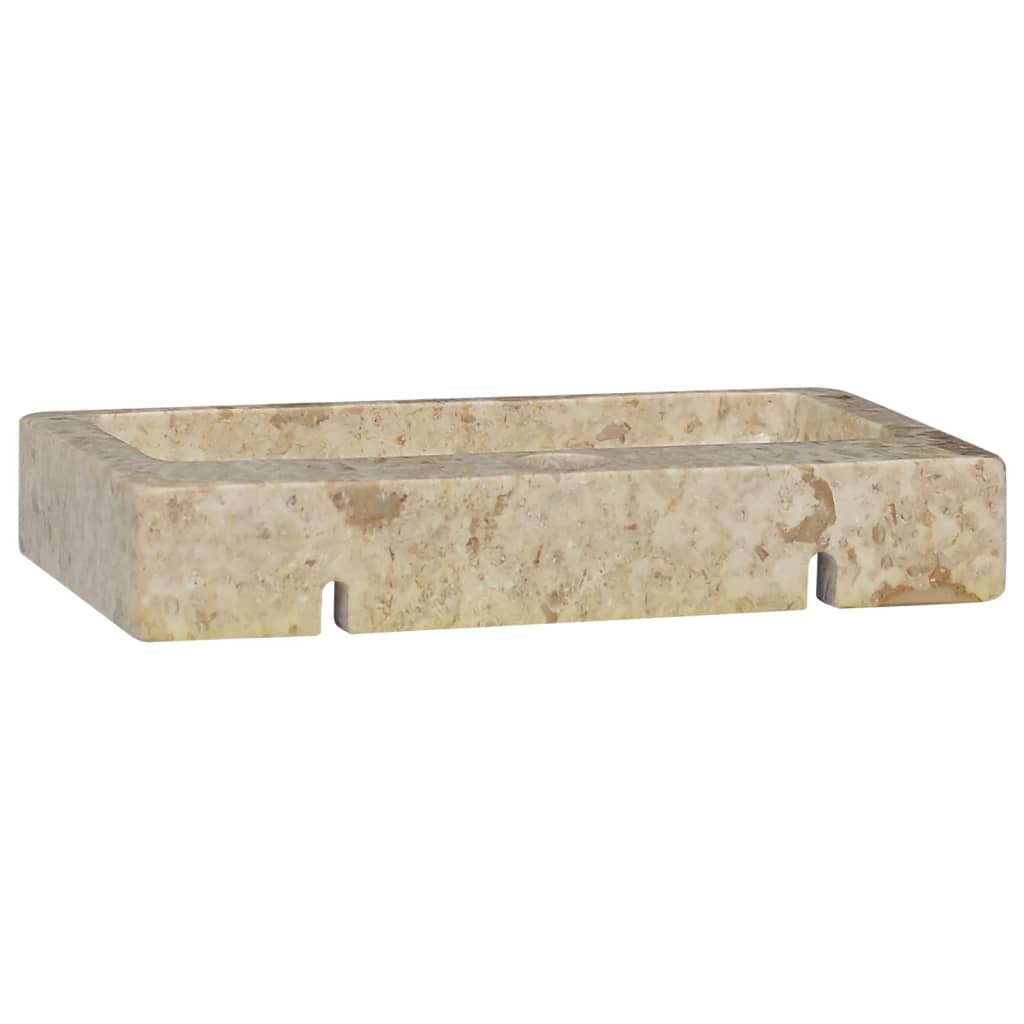 vidaXL Lavatório de parede 38x24x6,5 cm mármore cor creme