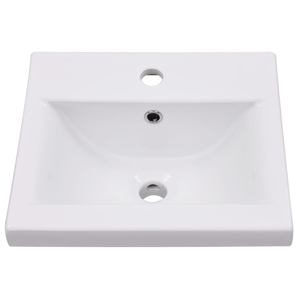 vidaXL Lavatório embutido 42x39x18 cm cerâmica branco