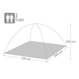 Aktive|Tenda de Campanha Aktive 2 pessoas 120 x 100 x 200 cm (6 Unidades)