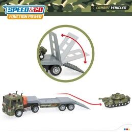 Speed & Go|Camião Porta-veículos Speed & Go 47,5 x 11,5 x 10 cm (2 Unidades)