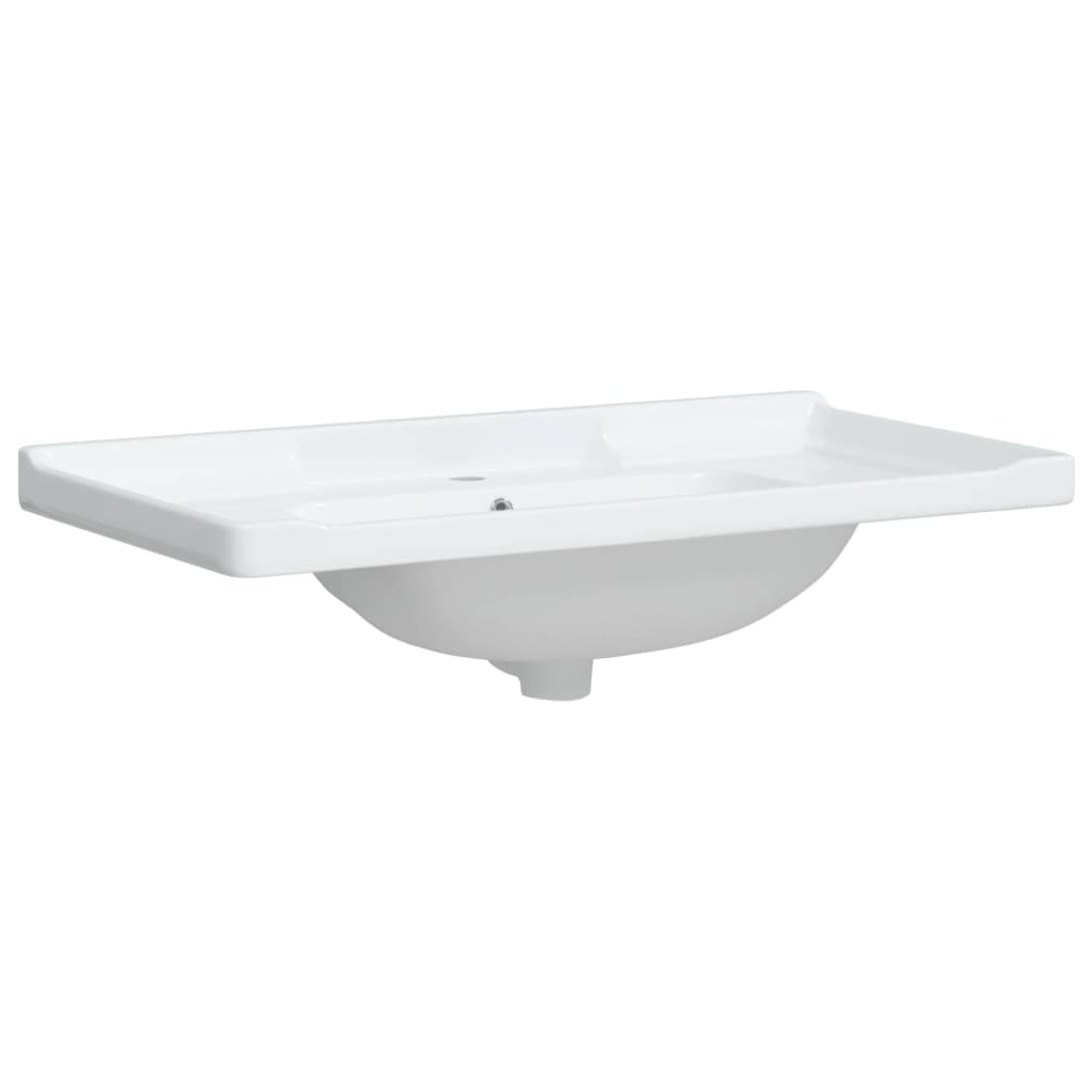 vidaXL Lavatório casa de banho retangular 91,5x48x23cm cerâmica branco