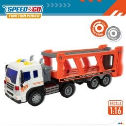 Speed & Go|Camião Portaveículos e Carros de Fricção Speed & Go 37,5 x 12,5 x 10 cm (2 Unidades)