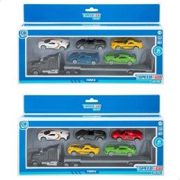 Speed & Go|Camião Portaveículos e Carros Speed & Go 28 x 5 x 4,5 cm (12 Unidades)