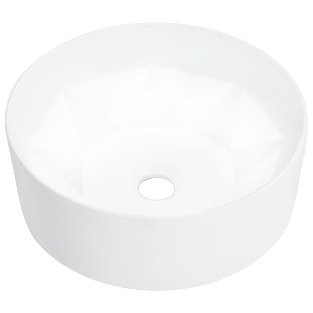 vidaXL Lavatório 36x14 cm cerâmica branco