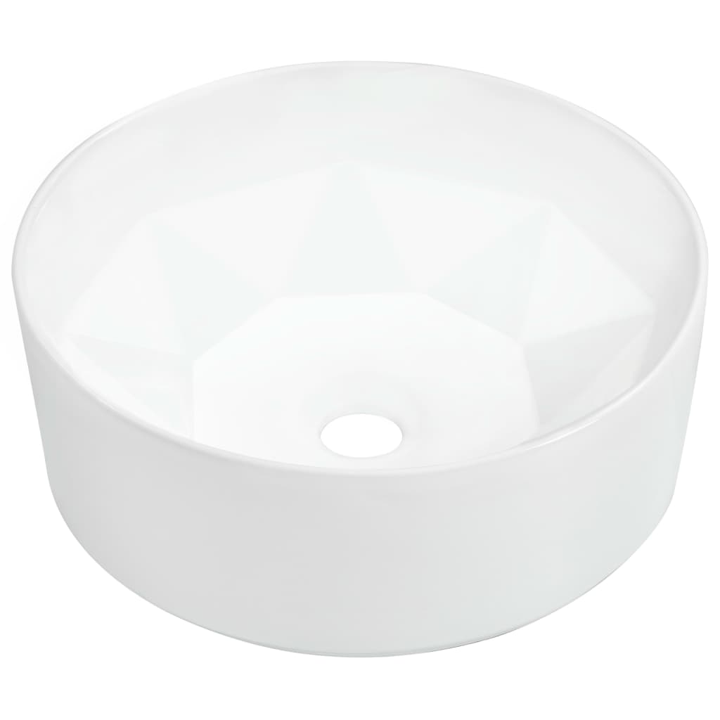 vidaXL Lavatório 36x14 cm cerâmica branco