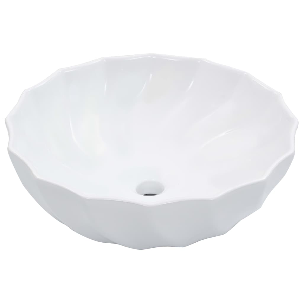 vidaXL Lavatório 46x17 cm cerâmica branco