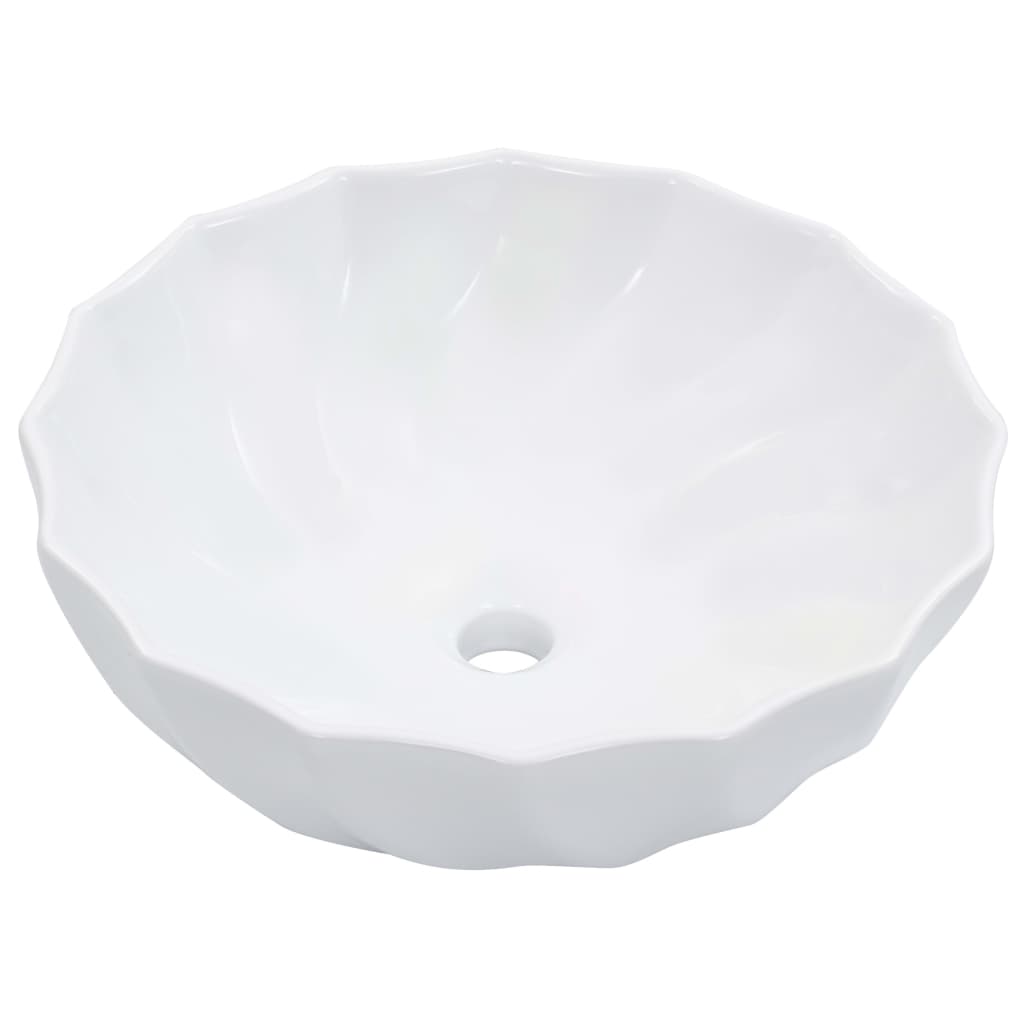 vidaXL Lavatório 46x17 cm cerâmica branco