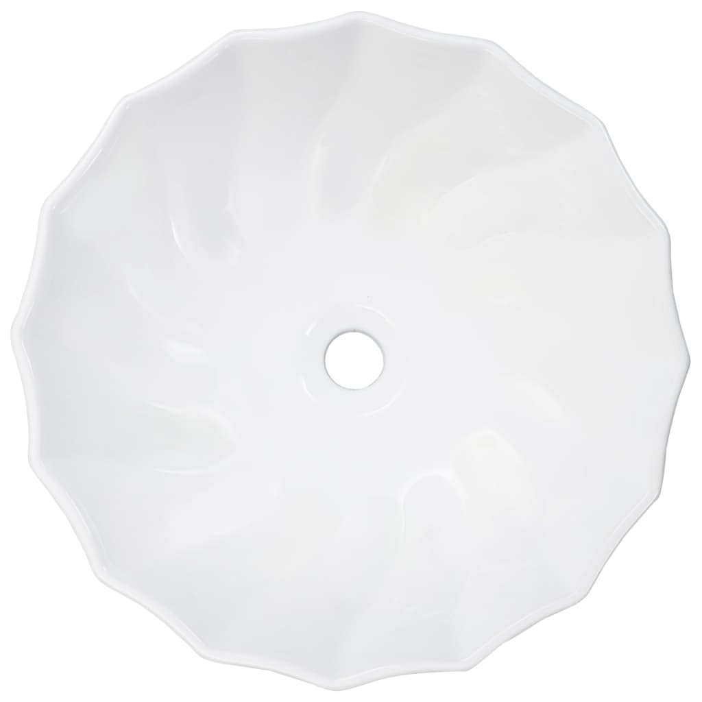 vidaXL Lavatório 46x17 cm cerâmica branco