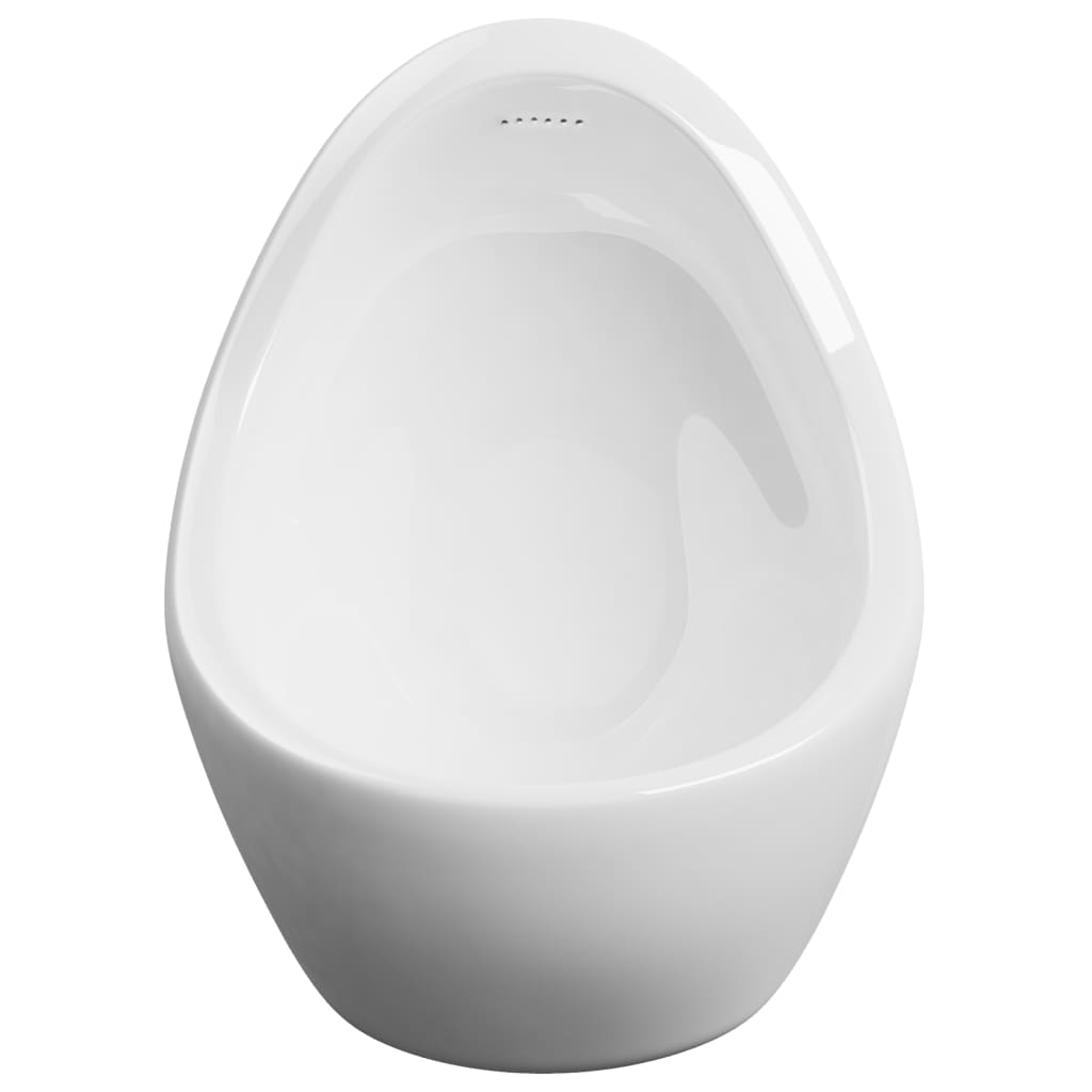 vidaXL Urinol de parede com válvula de descarga cerâmica branco