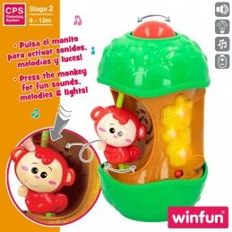 Winfun|Brinquedo Interativo para Bebés Winfun Macaco 11,5 x 20,5 x 11,5 cm (6 Unidades)