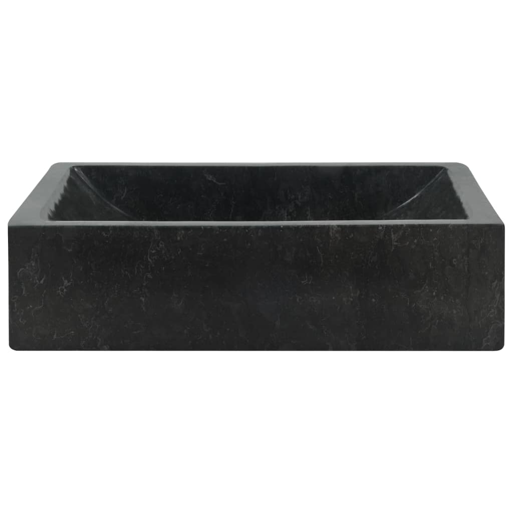 vidaXL Lavatório 45x30x12 cm mármore preto brilhante