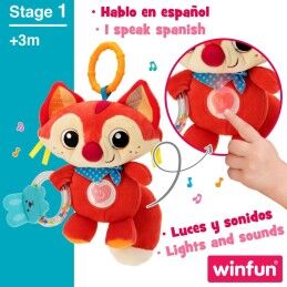 Winfun|Peluche Chocalho Winfun Raposa 13,5 x 26,5 x 7,5 cm (6 Unidades)