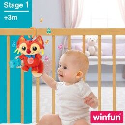 Winfun|Peluche Chocalho Winfun Raposa 13,5 x 26,5 x 7,5 cm (6 Unidades)